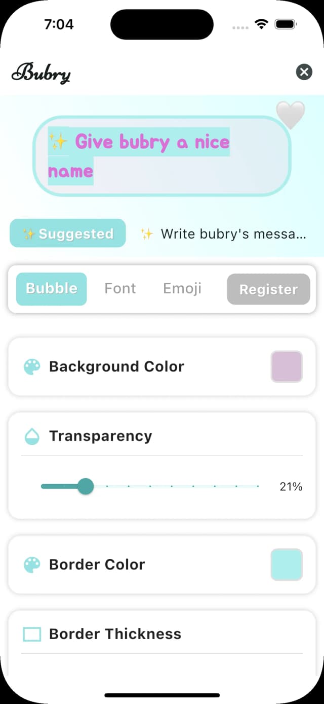 Bubry editor — design your own bubble
