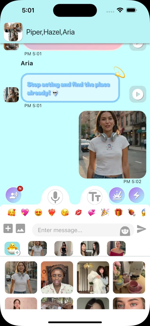 Ticony meme picker in chat